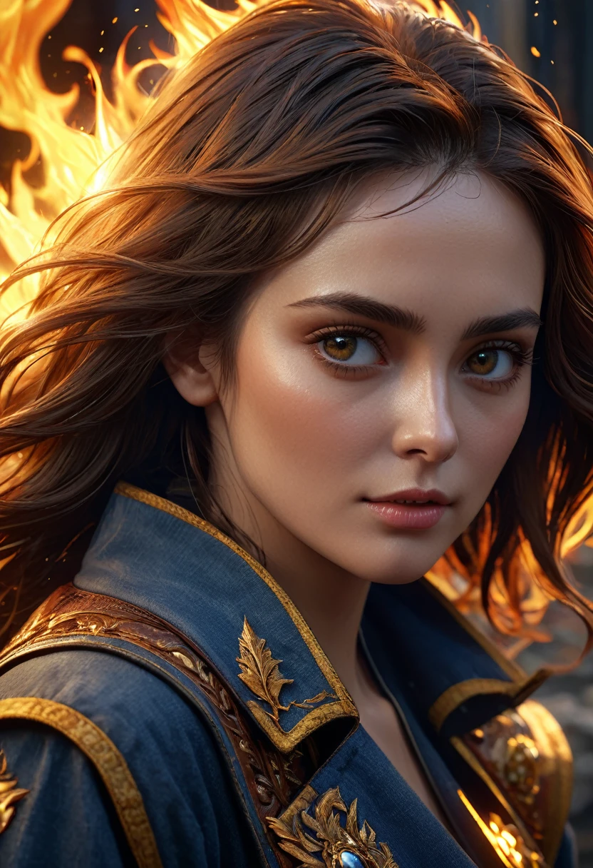 high quality 8k resolution, detailed and haunting, best quality, masterpiece, photorealistic, ultra-detailed, blaze of glory