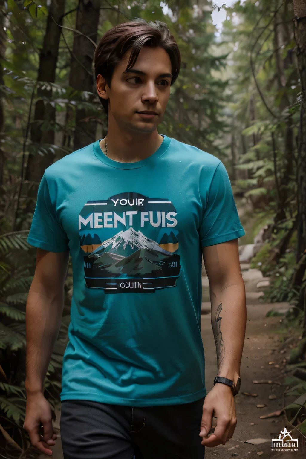 T-shirt design with the text "Seek adventures that open your mind" Vector HIKING Illustration