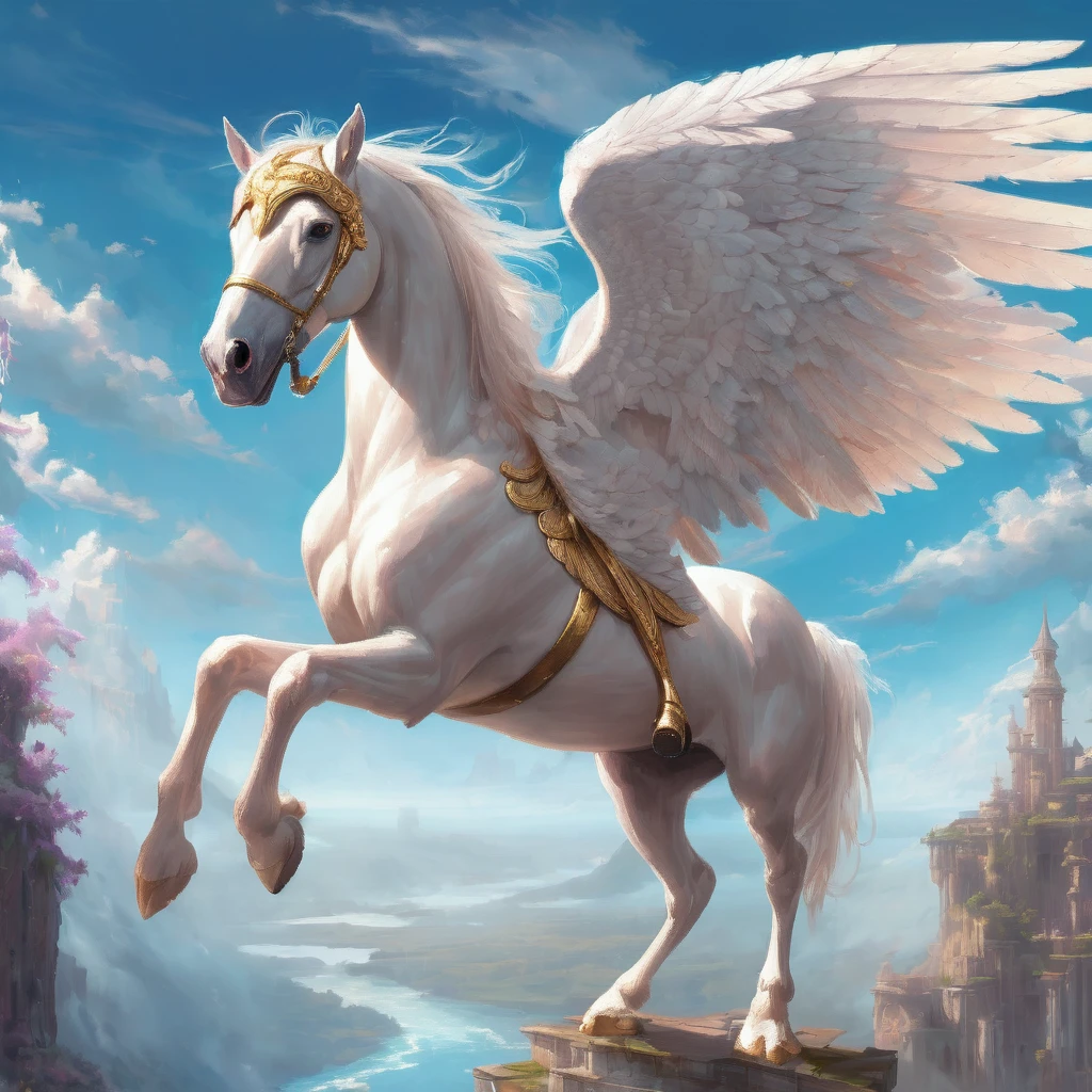 Pegasus at sky fantasy artwork