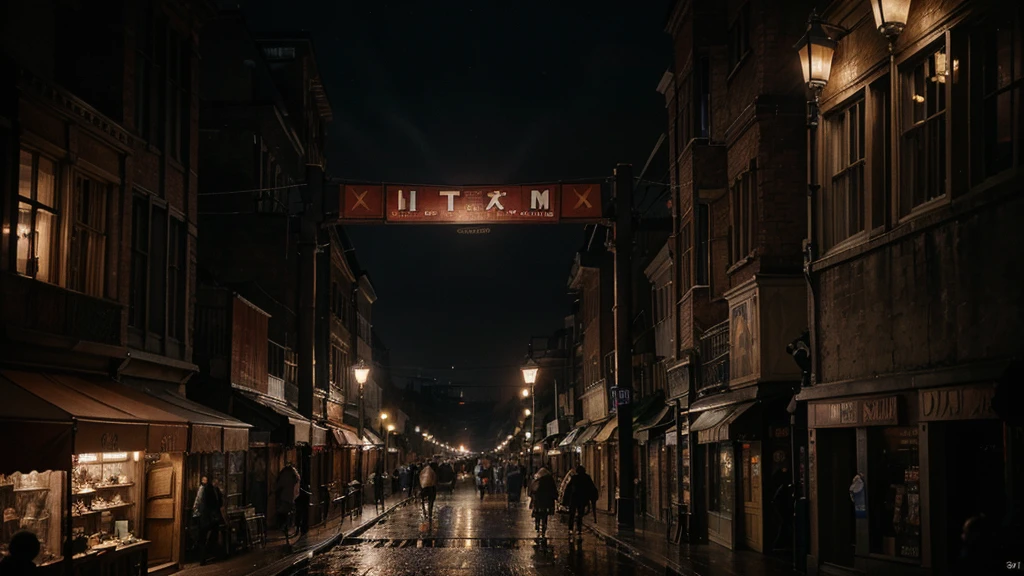 (located dramatical scenery on classic victorian era 1837)) london slum night market flea with cinematic feel red lantern lights source) element detail with rustic background, dark, night scene, no-light, shade, shadow, storm night cinematic, detail environtment scenery, people interact on that market, little rain situation, people are wearing umbrellas format beauty, shades, desaturate, ultra HD, taken with Fujifilm XF 56mm f/1.2 R Lens. long exposure, HDR10 8K