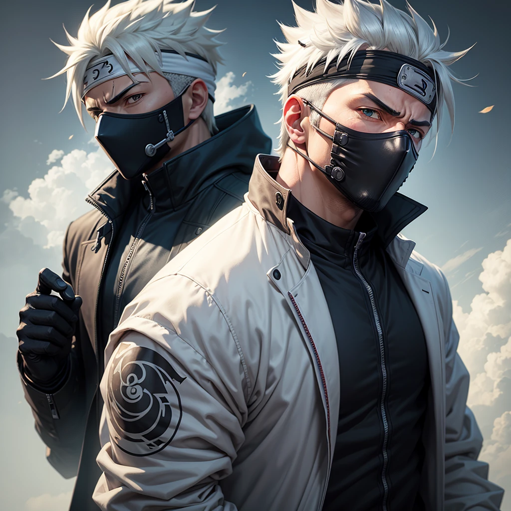 Create an image of Kakashi Hatake in a suit