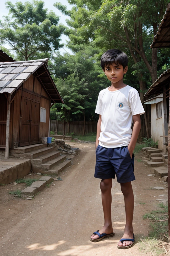 There lived a boy named Ramu in a small village.