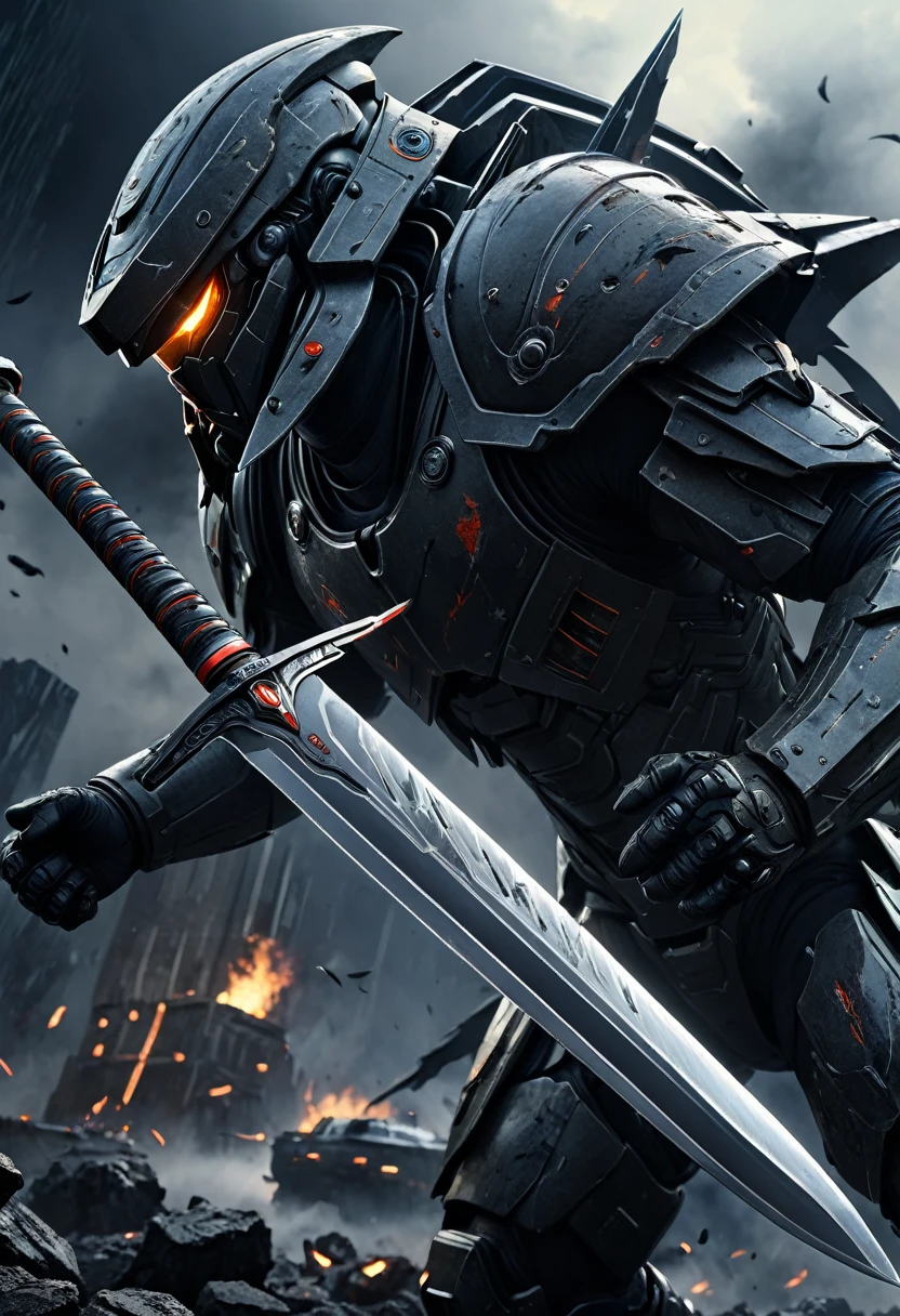 high quality 8k resolution, detailed and haunting, best quality, masterpiece, photorealistic, ultra-detailed, Armageddon's blade