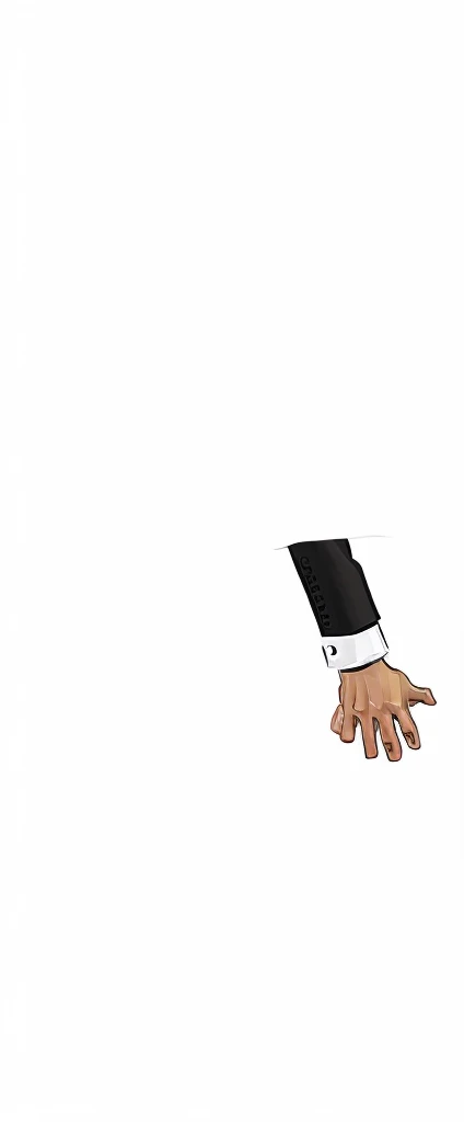 A man with a bushy beard, brunette hair but with a blonde topknot, wearing a black suit with a red tie, style cartoon (Palm) - Renan Souzones