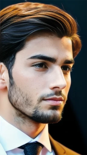 make a beautiful image of the young jew men with focus on the face