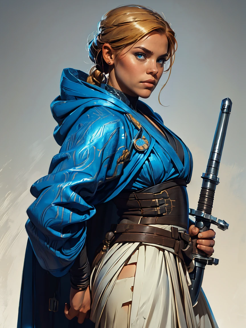 a female sith based on Zendaya, Star Wars, highly detailed cinematic fantasy portrait, black outlining, full color illustration, in the style of BORIS VALLEJO & JULIE BELL, masterpiece, 8k, ultra-detailed, physically-based rendering, vivid colors, dramatic lighting, intricate background, photorealistic