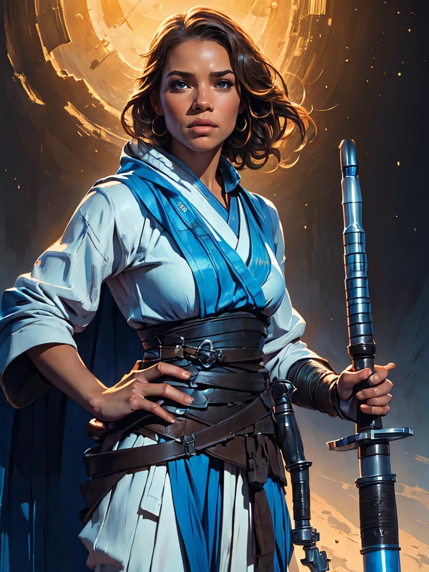 a female sith based on Zendaya, Star Wars, highly detailed cinematic fantasy portrait, black outlining, full color illustration, in the style of BORIS VALLEJO & JULIE BELL, masterpiece, 8k, ultra-detailed, physically-based rendering, vivid colors, dramatic lighting, intricate background, photorealistic