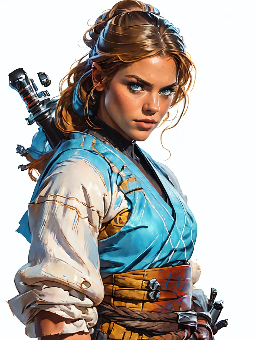 a female sith based on Zendaya, Star Wars, highly detailed cinematic fantasy portrait, black outlining, full color illustration, in the style of BORIS VALLEJO & JULIE BELL, masterpiece, 8k, ultra-detailed, physically-based rendering, vivid colors, dramatic lighting, intricate background, photorealistic