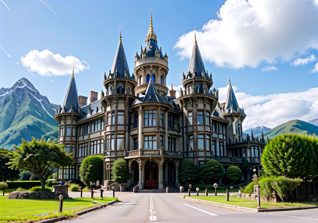 Make a thumbnail of lord of th rings background palace only realistic 