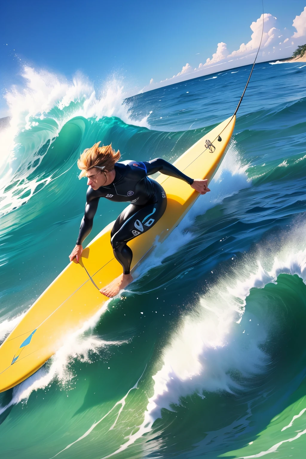 create an intro for the beginning of my live on twitch with a surfing, fishing and gamer theme