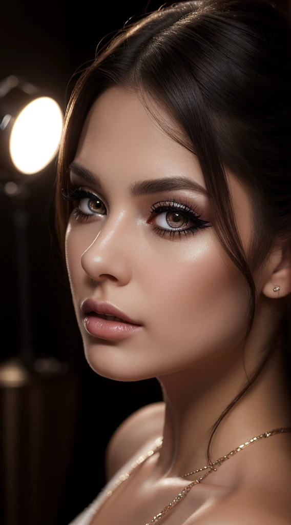 (masterpiece),(best quality),ultra hi res,realistic,high fashion photo shoot,1girl,beautiful detailed eyes,beautiful detailed lips,extremely detailed face,long eyelashes,elegant pose,glamorous high-end fashion outfit,luxury studio setting,dramatic lighting,cinematic composition,vivid colors,photorealistic,professional photography