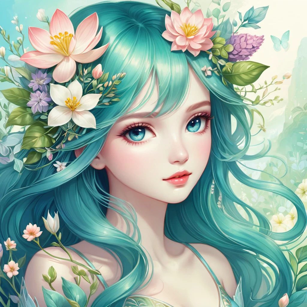 (Illustration:1.3) beautiful planet earth with flowers and plants sprouting spring day (by Artist Anna Dittman:1), (((masterpiece))), (((best quality))), ((ultra-detailed)),(detailed light),((an extremely delicate and beautiful)),