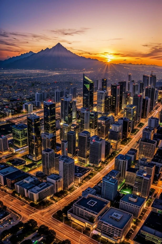 A sunset in the city of Monterrey, that is super epic, that people are impressed to see it
