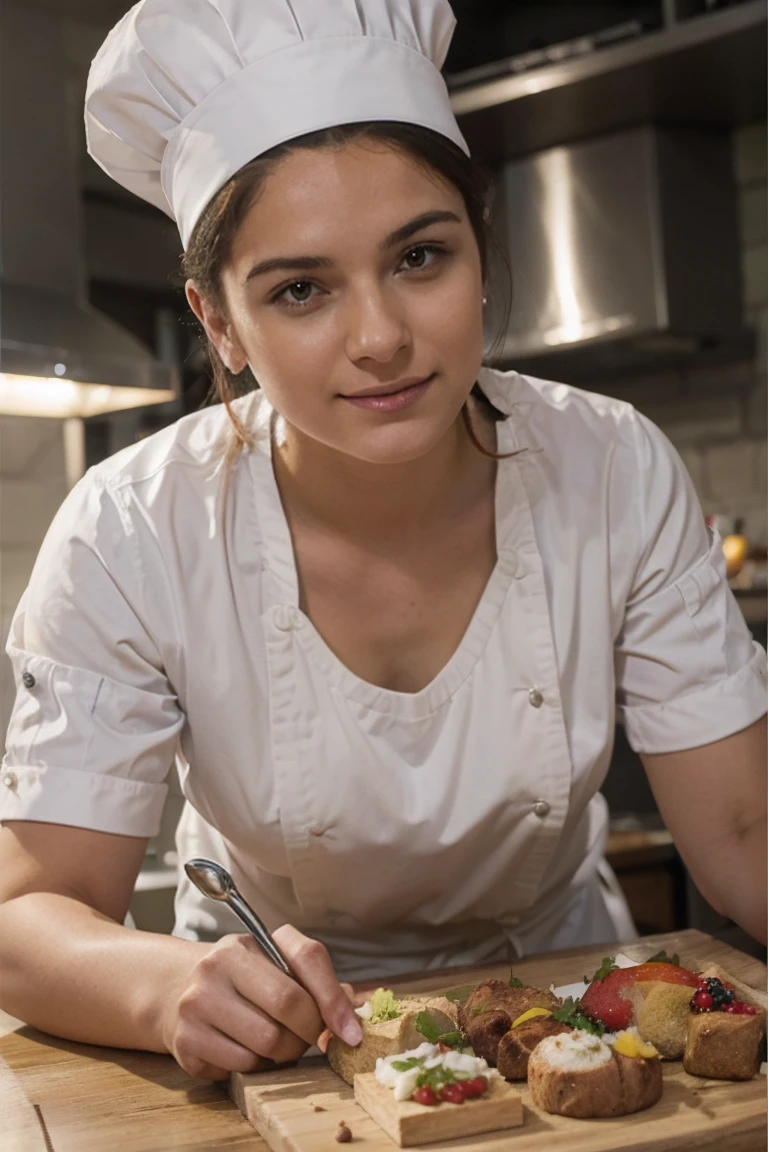 ((meilleure qualité)), ((Chef-d'œuvre)), (détaillé)C'est une jeune femme mexicaine de 20 ans. , Radiant . Sa peau cannelle rayonne d'énergie , Tandis que ses cheveux noirs ondulent dans la brise, ses yeux, profond , et son sourire coloré en fait un véritable reflet de la beauté mexicaine. cheveux très noirs , image super réaliste , Très réel , dans la salle de bain d'un bar , habillé de manière très décontractée , lever les mains en l'air et se sentir allongée au milieu du lit couvert
