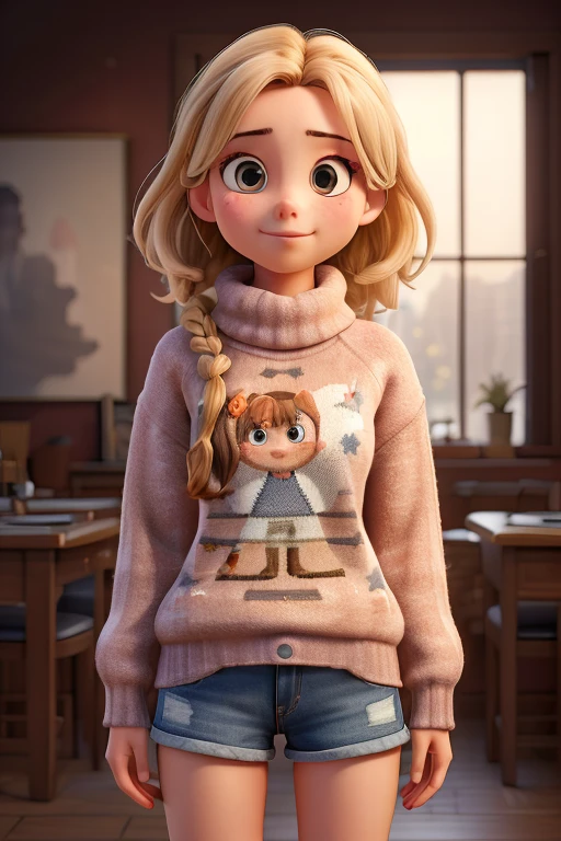((best qualityer)), ((work of art)), (detailded), 1 girl, ombro to ombro sweater,