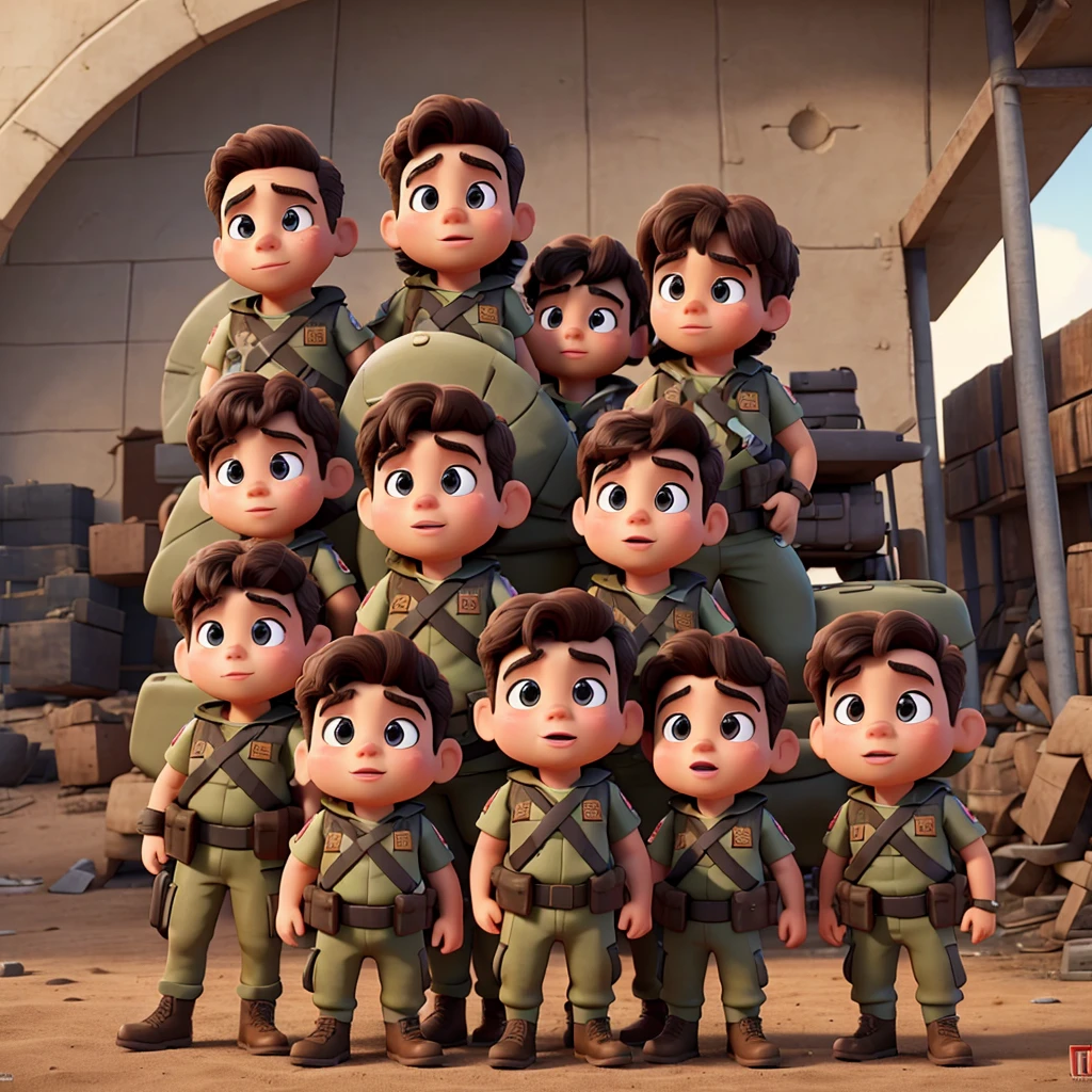 make a cover for a film called BISTECOS: THE TROOP, formed between 5 friends, two of them are chubby