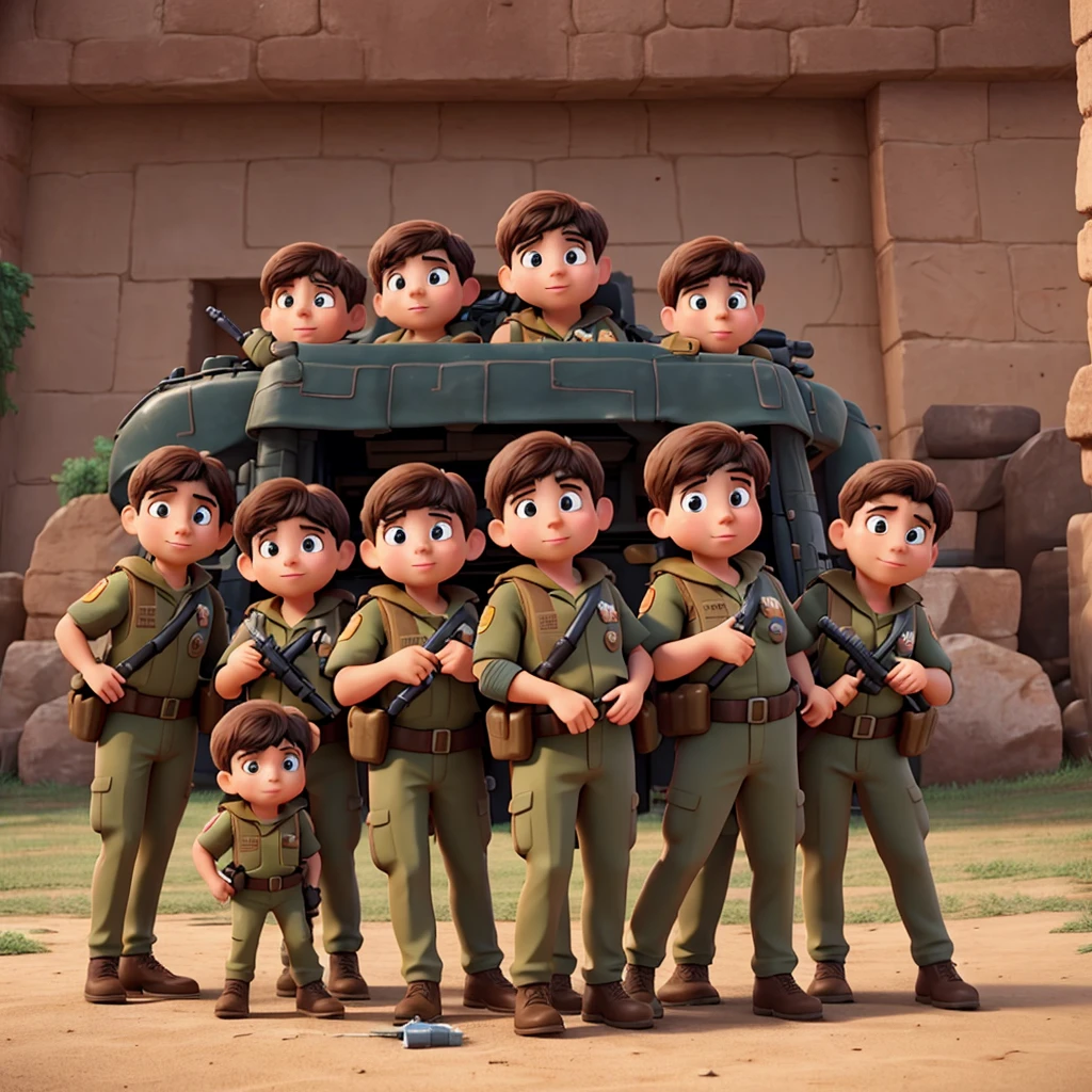 make a cover for a film called BISTECOS: THE TROOP, formed between 5 friends, two of them are chubby