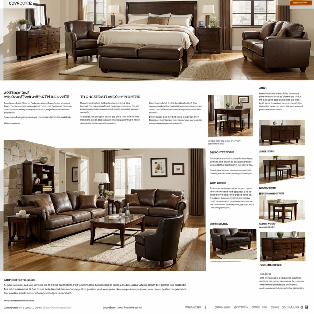 corporate flyer for a furniture sales company