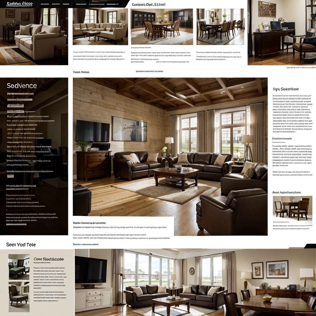 corporate flyer for a furniture sales company
