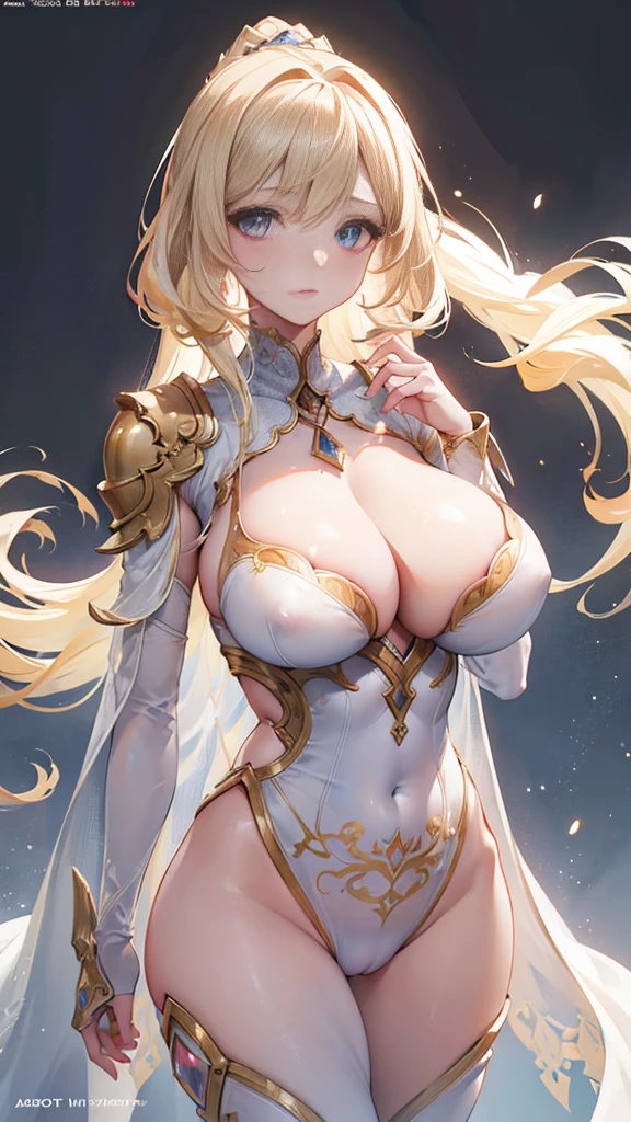 a woman with tight-fitting translucent clothing, huge breasts, camel toe, detailed face, beautiful eyes, photorealistic, digital art, intricate details, cinematic lighting, realistic skin texture, volumetric lighting, highly detailed, 8k, hyper realistic, masterpiece, vibrant colors, dramatic lighting