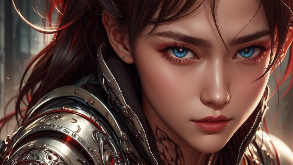 Prepare to be amazed by this 8k portrait of a 20-year-old girl, featuring a close-up of her stunningly detailed eyes and large breasts, rendered with the highest quality using Unreal Engine 5.