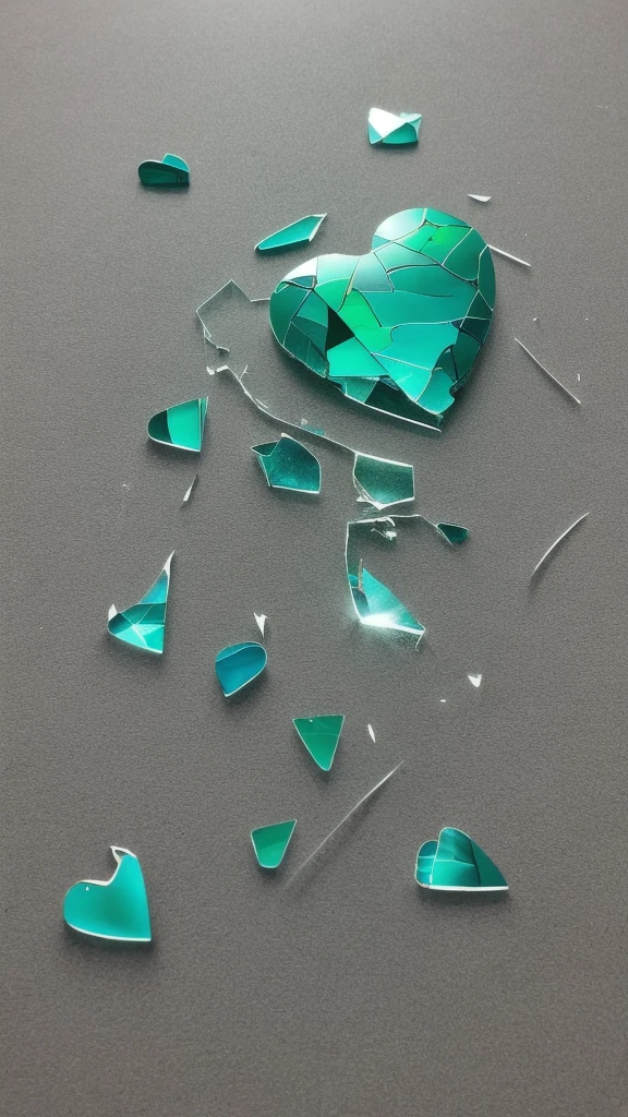 Broken glass heart Broken glass heart 