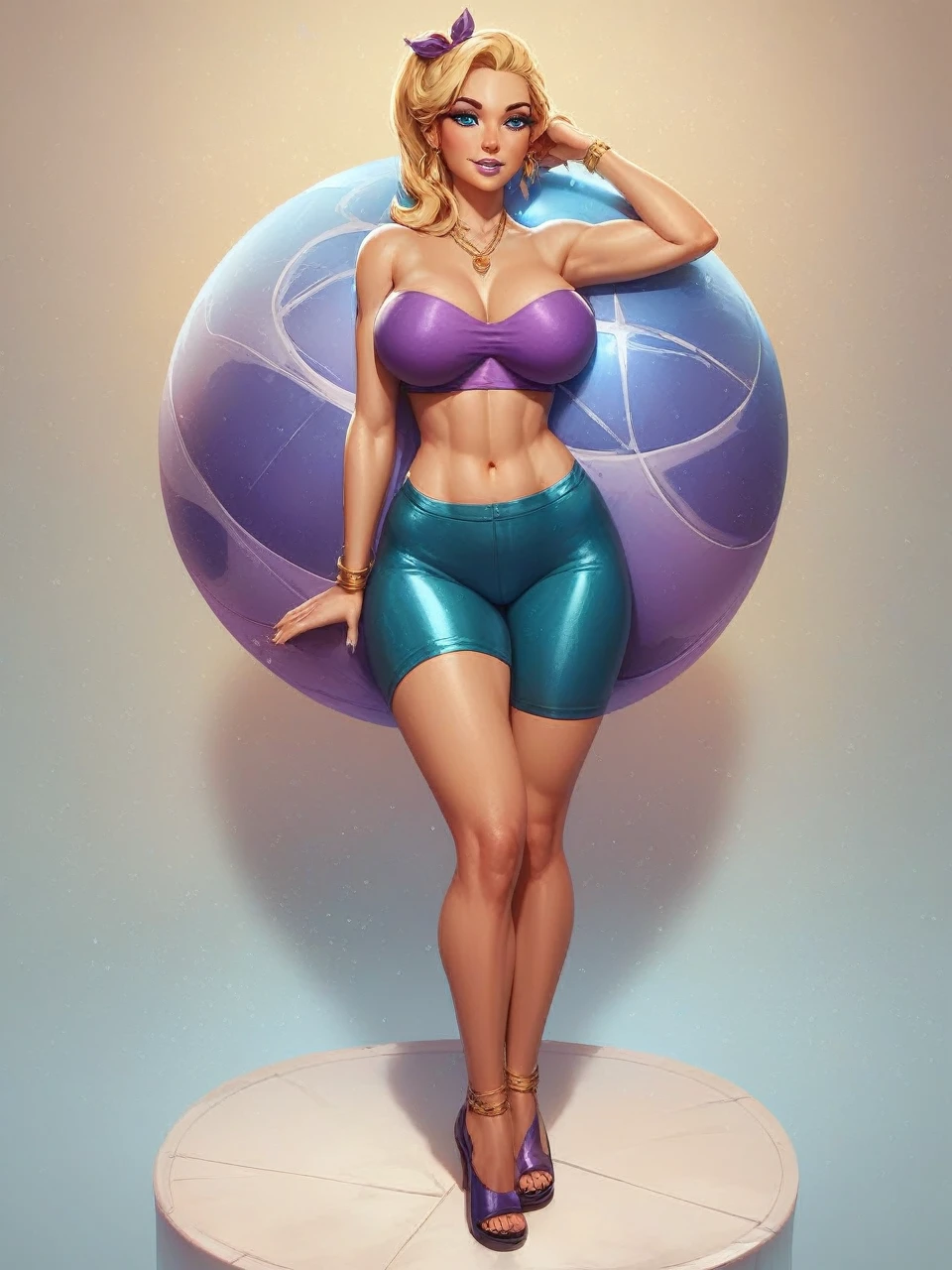 score_9, score_8_up, score_7_up, 1girl,,two_side_up,solo,large_breasts,highres,nicole_demara,1girl,hair_ribbon,crop_top,looking_at_viewer, full_body,looking at viewer,,masterpiece,best quality,absurdres,newest,higher