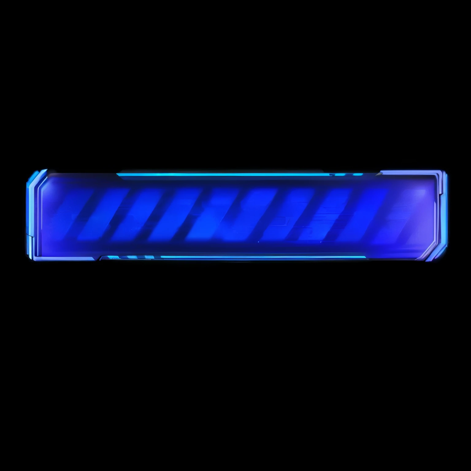 Close up of blue and black neon lights on black background, Game Coverage, vhs Overlay, dark Blue neon light light, Game HUD, hq 4k mobile wallpaper, 机身底部有Neon Edge, Background Bar, Blue neon light light, Blue neon light, stern Blue neon light atmosphere, Neon Edge, Health Bar HUD, Game Background, Blue border, glowing screen