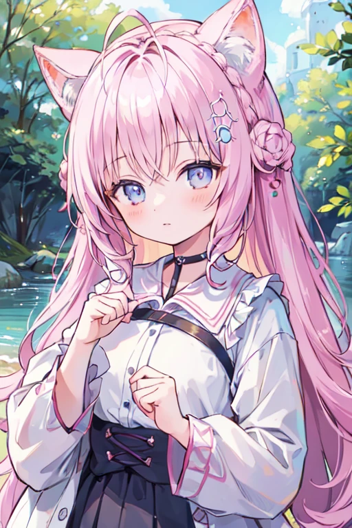 (best quality, masterpiece:1.2), ultra detailed, extremely detailed eyes and face, natural skin texture, detailed skin, natural lighting,
 chibi, 1 girl, 12-years-old, (cute),
 upper body,