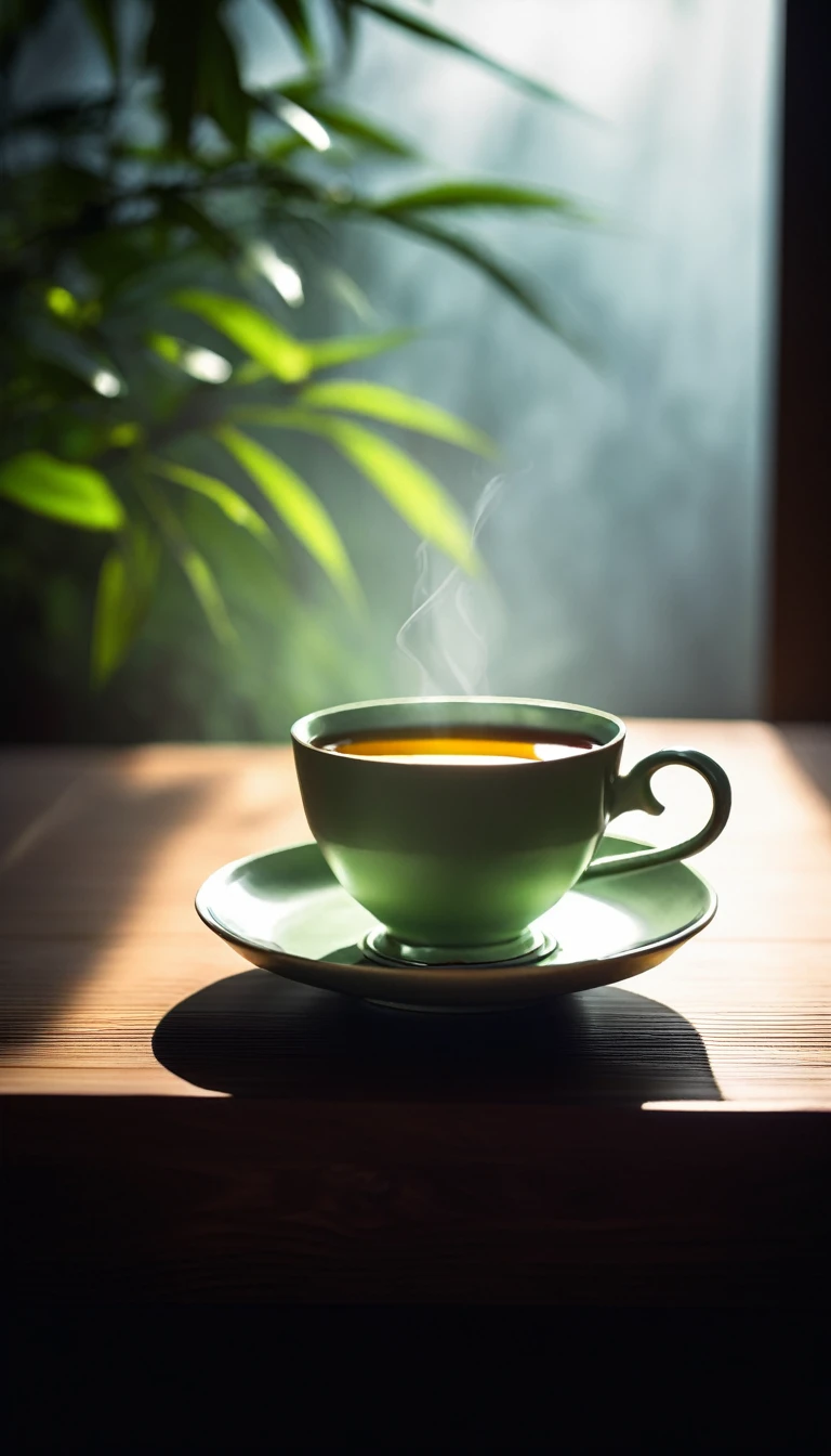Close-up of tea from black iron pot poured into tea cup,Dark wooden table background.The album cover was inspired by Sesshū Tōyō, shutter, Creation and Production, daoshu, ((Have a cup of tea)), qiangshu, Tea ceremony scene cinematic lighting, from above, uhd, accurate, super detail, best quality(Super quality,Super detailed,Ultra-complex,Extremely complex)Soft and natural light and shadow.Reverse fragrance.no humans.Ultra wide angle, (Detailed texture),Background covered with film grain, natural soft light,(Morning Scene.warm sunshine in the morning)Ray tracing, Vignette, Wide-angle lens, Ultra wide angle, Best quality cinematic lighting, Depth of Field, outer boundary, Negative space, Letterbox header image