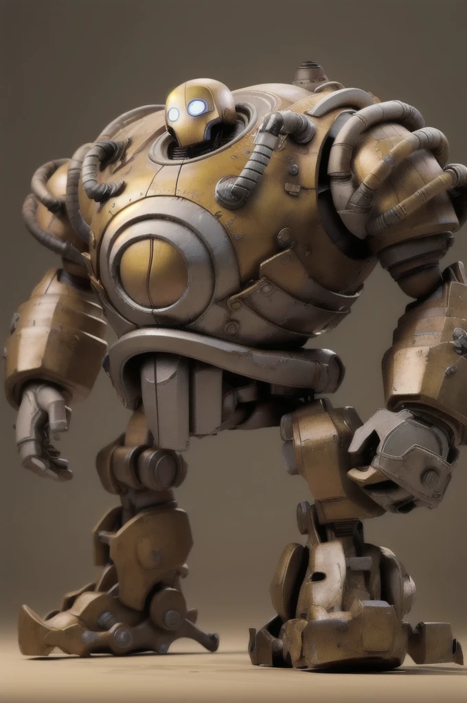 Super Mario with a human face wearing Mecha armor,realisitic,best qualityer,work of art,realisitic,Blitzcrank,robot,mecha armor,mecha,standing alone,gazing at viewer,trunk,cowboy shot,industrial,machinery,