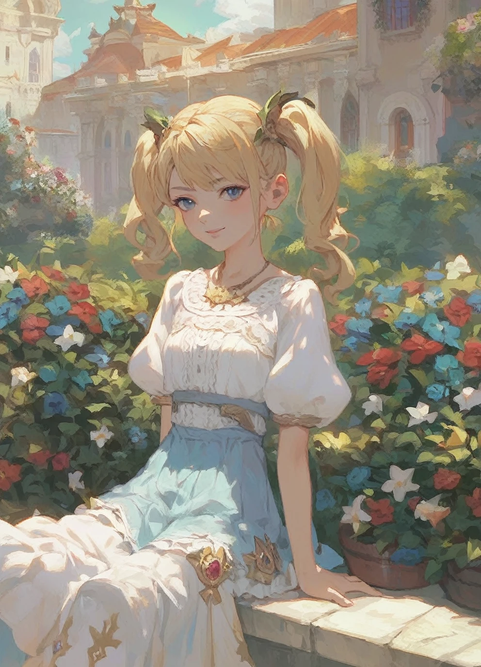 score_9, score_8_up, score_7_up, source_anime,1girl,junkoXL, blonde hair,twintails,detailed face, masterpiece,outdoors,masterpiece,anime screencap