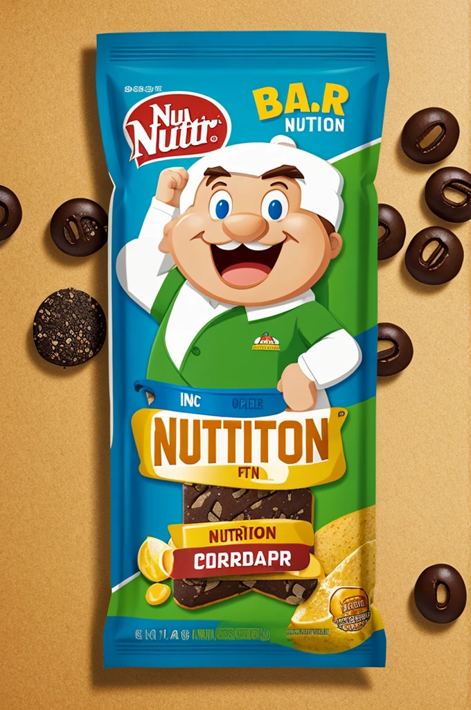 Animated nutrition bar company mascot