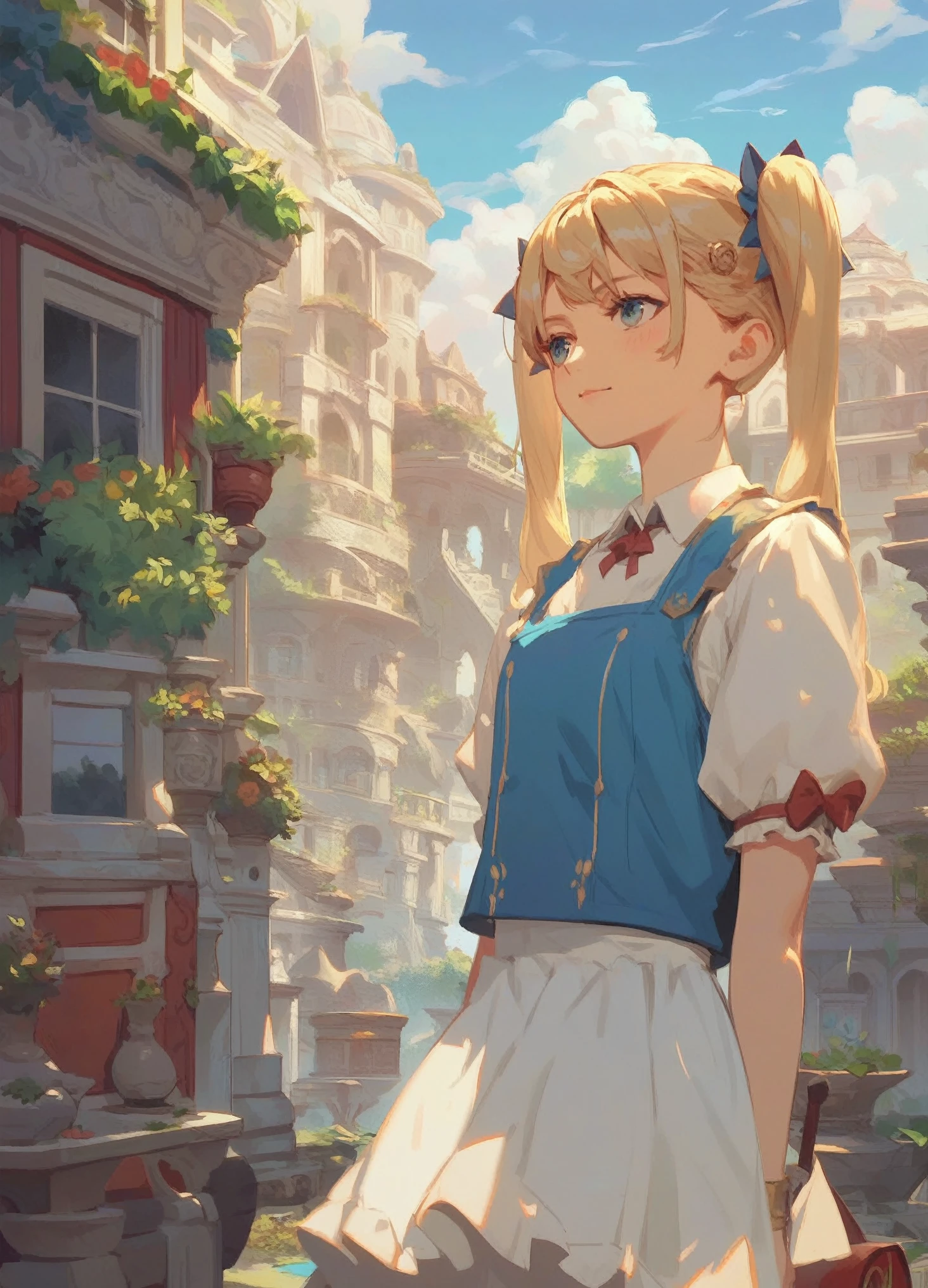 score_9, score_8_up, score_7_up, source_anime,1girl,junkoXL, blonde hair,twintails,detailed face, masterpiece,outdoors,masterpiece,anime screencap