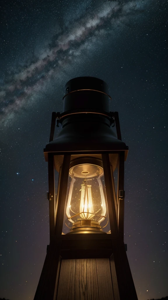 ((best quality)), ((masterpiece)), lantern with colorful lights, universe background