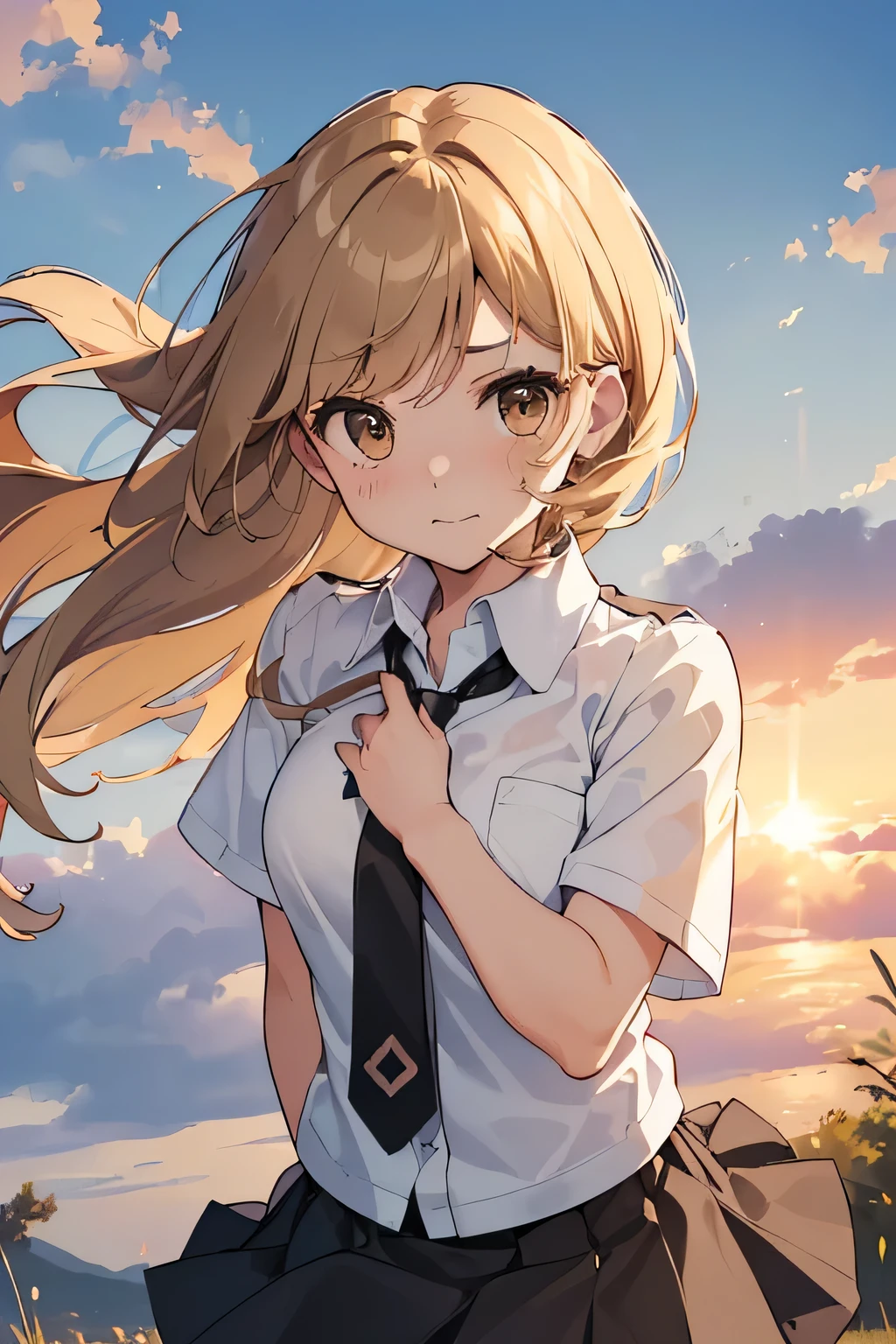 ,((Highest quality,4K, masterpiece:1.3)),((High Resolution)),((It's wonderful)),((Japan countryside:1.2)),((Japan countryside:1.2)),((Japan countryside:1.2)),((Japan countryside:1.2)),((Japanese mountain trails and rice terraces:1.2)),((Standing at the bus stop:1.2)),((Standing at the bus stop:1.2)),(Do not split frames),(Do not split),(Do not split),(sunset:1.2),(sunset:1.2),(sunset:1.2),(sunset:1.2),(One woman:1.8),(One woman:1.8),(One woman:1.8),((dutch angle shot:1.2)),((dutch angle shot:1.2)),((upper body shot:1.2)),((upper body shot:1.2)),((upper body shot:1.2)),((shoot from above:1.2)),((shoot from above:1.2)),((school uniform, short sleeve shirt:1.2)),((school uniform, short sleeve shirt:1.2)),((school uniform, short sleeve shirt:1.2)),((school uniform, short sleeve shirt:1.2)),(A tie blowing in the wind:1.4),(A tie blowing in the wind:1.4),(A tie blowing in the wind:1.4),((wavy mouth:1.4)),((wavy mouth:1.4)),((wavy mouth:1.4)),((pigeon toed:1.2)),((pigeon toed:1.2)),((pigeon toed:1.2)),((Bend your knees and stand with your legs together:1.2)),((Bend your knees and stand with your legs together:1.2)),((Bend your knees and stand with your legs together:1.2)),((Bend your knees and stand with your legs together:1.2)),((Bend your knees and stand with your legs together:1.2)),((Bend your knees and stand with your legs together:1.2)),((Hold down the hem of your skirt, which is about to be blown up by the wind:1.2)),((Hold down the hem of your skirt, which is about to be blown up by the wind:1.2)),((Hold down the hem of your skirt, which is about to be blown up by the wind:1.2)),((Hold down the hem of your skirt, which is about to be blown up by the wind:1.2)),((face focus:1.4)),((face focus:1.4)),((face focus:1.4)),((face focus:1.4)),(Shy laugh:1.2),(Shy laugh:1.2),(Shy laugh:1.2),(Shy laugh:1.2),(Panic look:1.2),(Panic look:1.2),(Hair blowing in the strong wind:1.2),(Hair blowing in the strong wind:1.2),(Hair blowing in the strong wind:1.2),(shoot from front),(shoot from front),(shoot from front),((Light brown eyes:1.2)),((Light brown eyes:1.2)),((Beautiful highlighted eyes)),((Light brown eyes:1.2)),((Light brown eyes:1.2)),((Light brown eyes:1.2)),((Beautiful highlighted eyes)),((Light brown eyes:1.2)),((Shiny black hair:1.4)),((Shiny black hair:1.4)),((Shiny black hair:1.4)),((Fluffy short bob:1.2)),((Fluffy short bob:1.2)),((Fluffy short bob:1.2)),((Fluffy short bob:1.2)),((Parted bangs)),((Parted bangs)),((Parted bangs)),(Beautiful breasts),(Beautiful breasts),Japanese women, 14 years old gravure photo, High Contrast, Aperture F3.2, Focal length 100mm, (((peace sign))),wakame, wakame, wakame, wakame, wakame, wakame, wakame, wakame, wakame, wakame, wakame, wakame, wakame, wakame, wakame, wakame, wakame, wakame, wakame, wakame, wakame, wakame, wakame, wakame, wakame