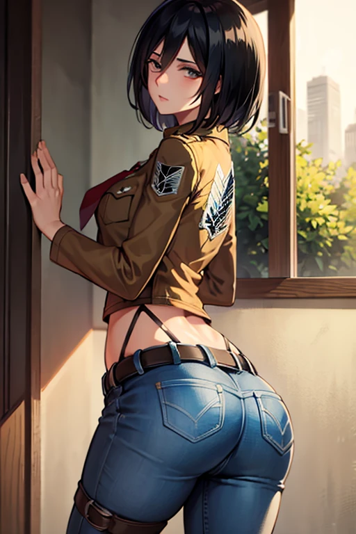 mikasa in scout uniform, big ass