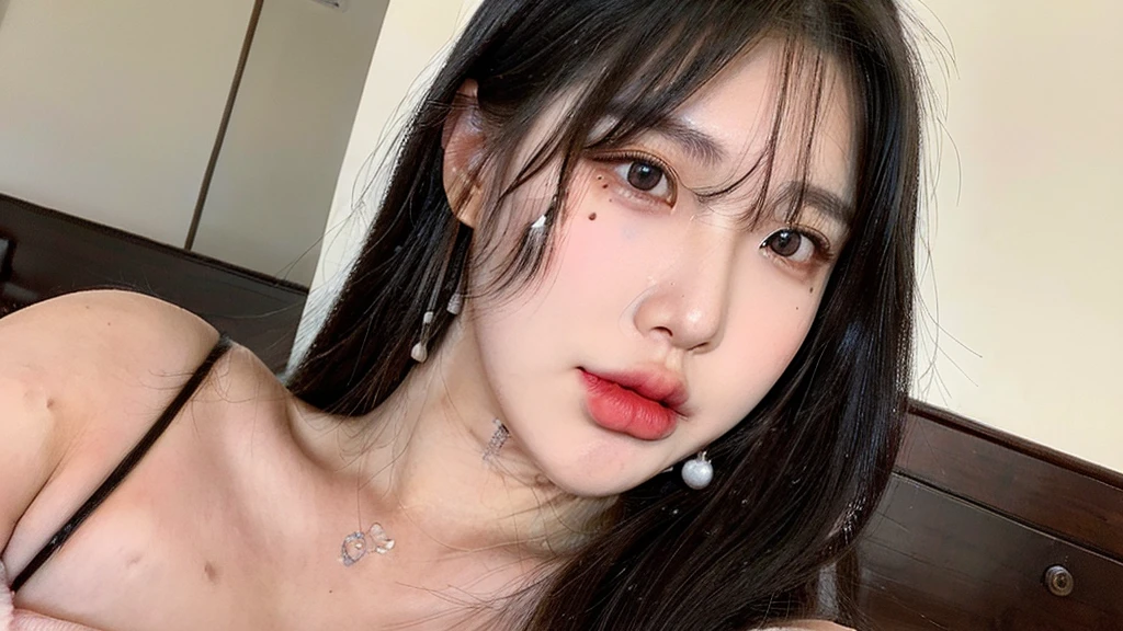 ((large beauty mark near mouth:1.2),(large mole near mouth:1.2))