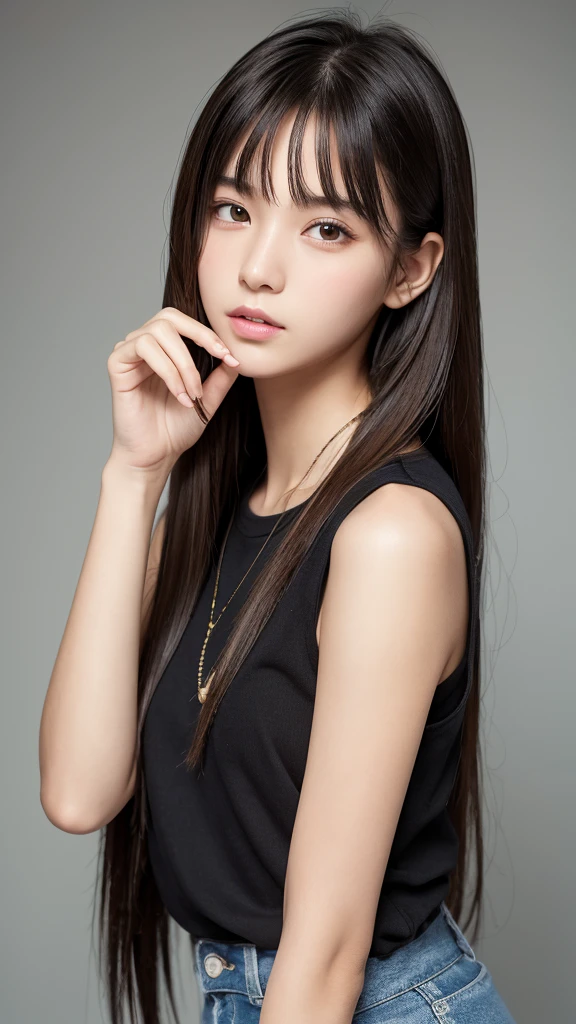 Cute  Girls, Height: about 160cm, Brown eyes, Bright and pretty colored clothes, Long, straight black hair, masterpiece, 最high quality, 超high quality, high quality, High resolution, ultla High resolution, Absurd, 4K, 8K, 16K, Super detailed, Intricately detailed, Great shade, High Contrast, Realistic, photo Realistic, RAWphotograph, photograph, Ultra-fine illustrations, Shorthand, Perfect Anatomy, Correct Anatomy, Perfect Proportions, Perfect Face, Perfect hands, Perfect Legs, Perfect Fingers