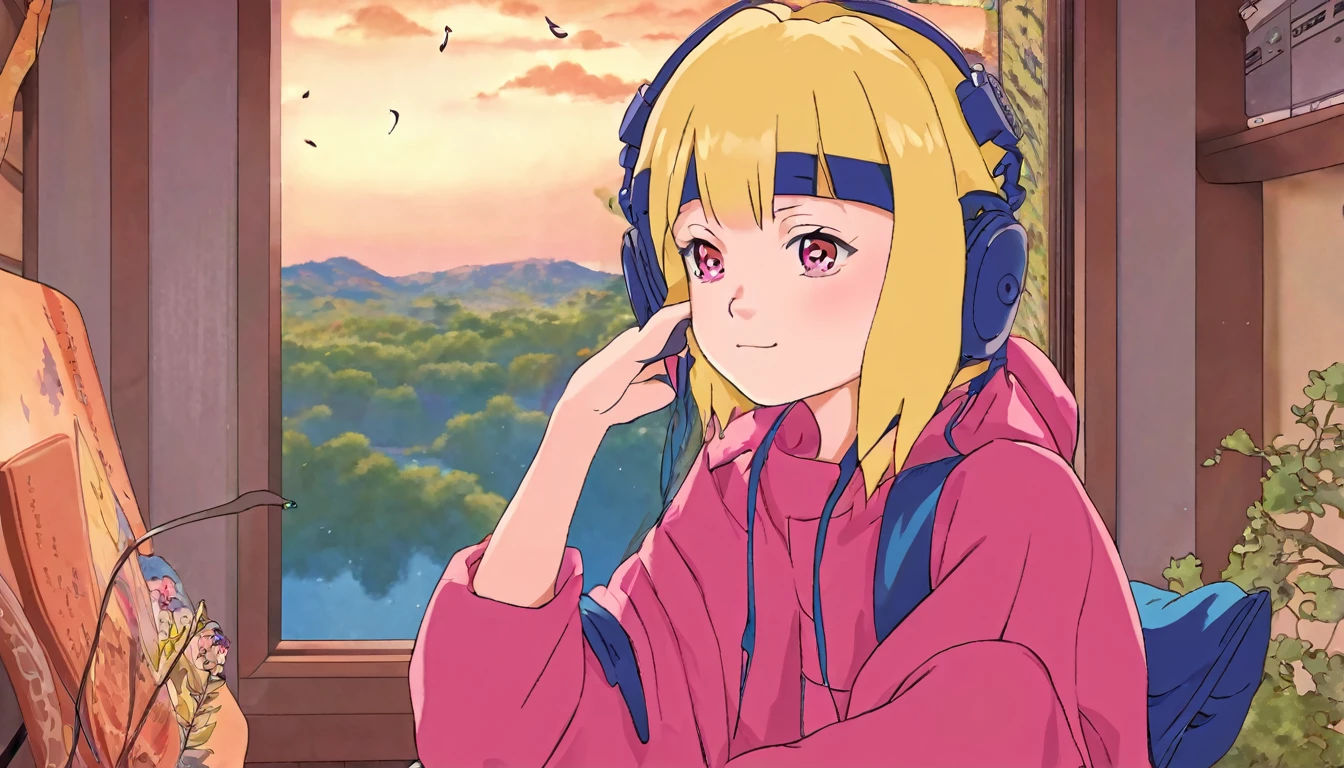 Colored_NarutoManga_ownwaifu, lofi girl listening to music