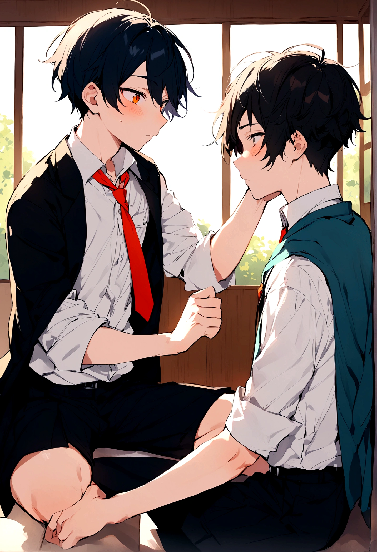 two 18 year old Japanese men at school