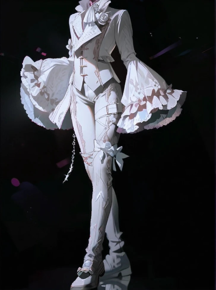 Boy (white clothes, beautiful clothes , ta style , brown hair, short hair, pink eyes)
