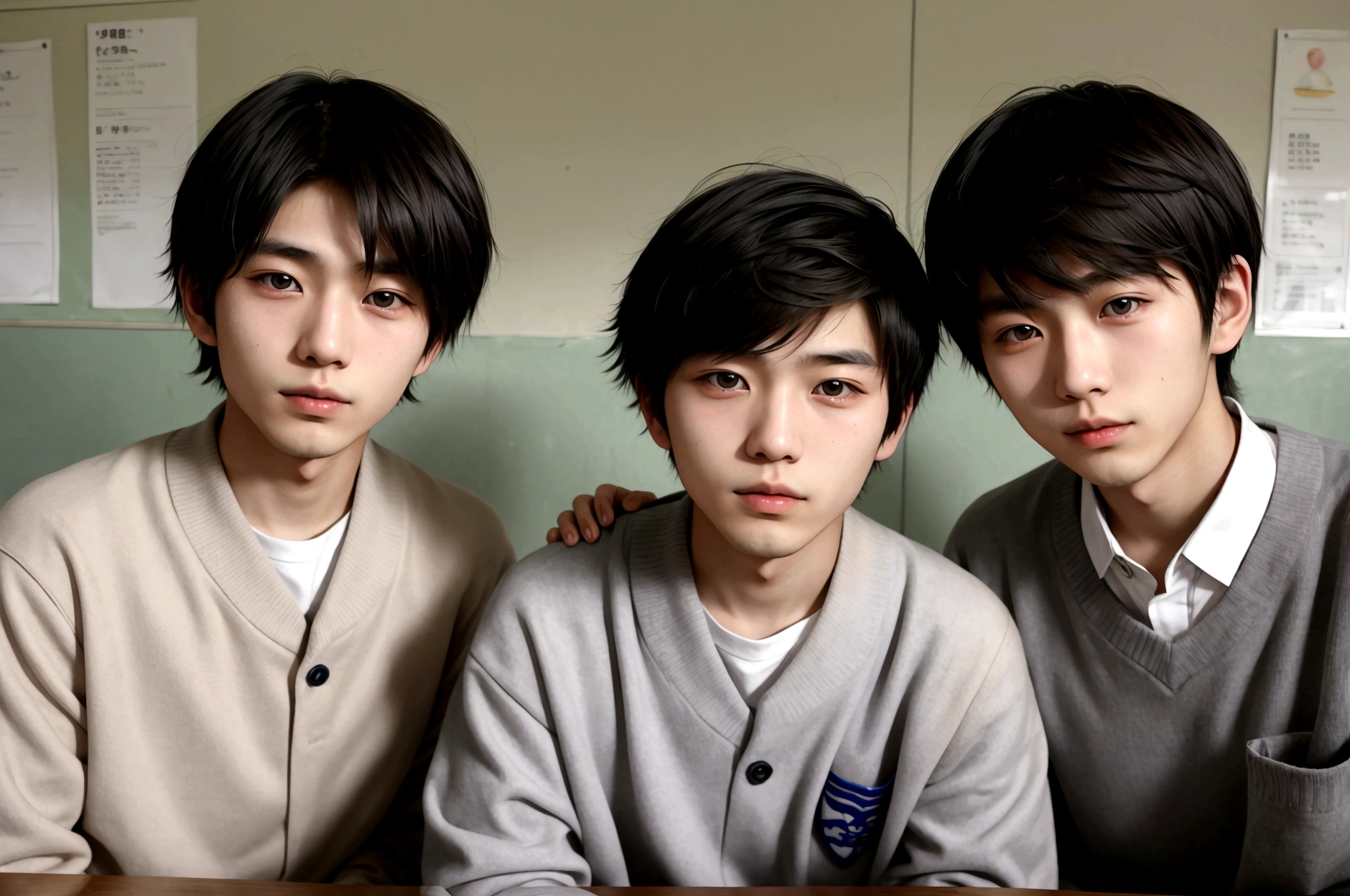 two 18 year old Japanese men at school