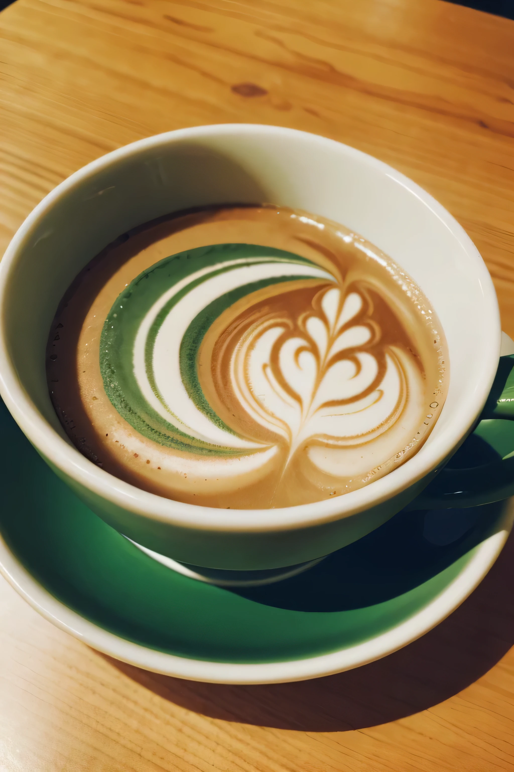 A stylized green leaf in the shape of a cup, representing the union of nature with the pleasure of a good coffee or tea.