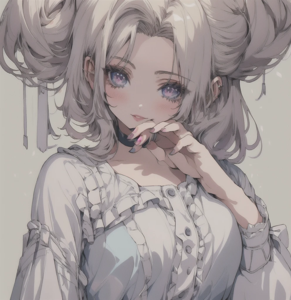 anime girl, pretty girl 25 yo, mature woman, seductive anime girl, fine details, comfy shirt, tight shirt, look at camera