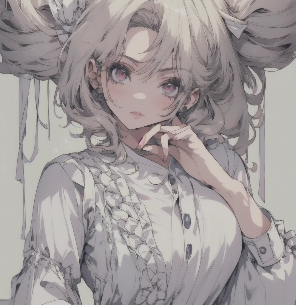 anime girl, pretty girl 25 yo, mature woman, seductive anime girl, fine details, comfy shirt, tight shirt, look at camera