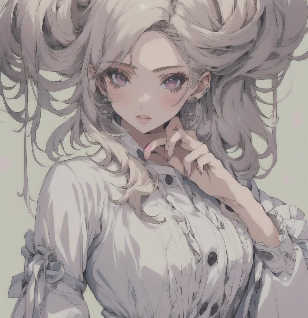 anime  girl, pretty girl 25 yo, mature woman, seductive anime girl, fine details, comfy shirt, tight shirt, look at camera