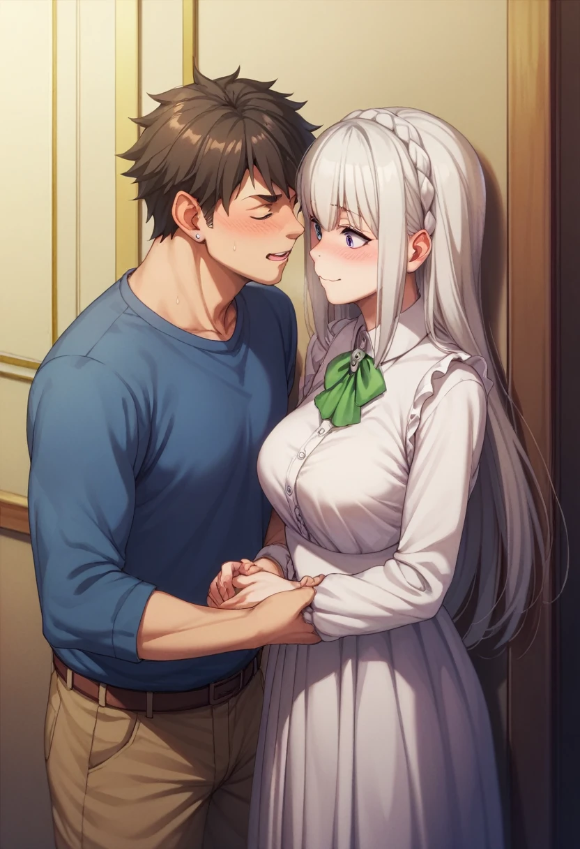 Starting Life in Another World from Zero,Emilia,Emilia風髪飾り,Pixel perfect.Emilia風白バラの髪飾り
