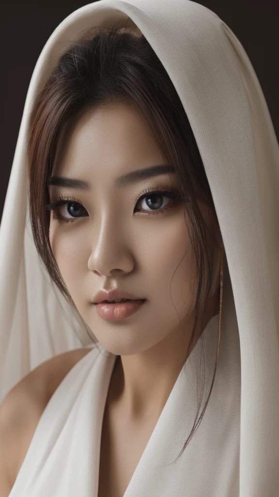 a beautiful korean woman,beautiful detailed eyes,beautiful detailed lips,extremely detailed eyes and face,longeyelashes,elegant korean fashion,award winning,best quality,highres,8k,16k,retina,masterpiece,accurate,anatomically correct,super detail,high details,high quality,photorealistic,cinematic lighting,warm color palette,detailed skin texture,flowing hair,dramatic pose,mysterious expression