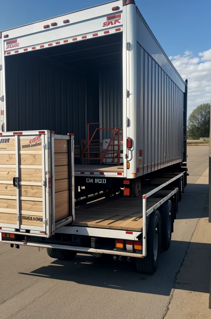 Truck loading merchandise